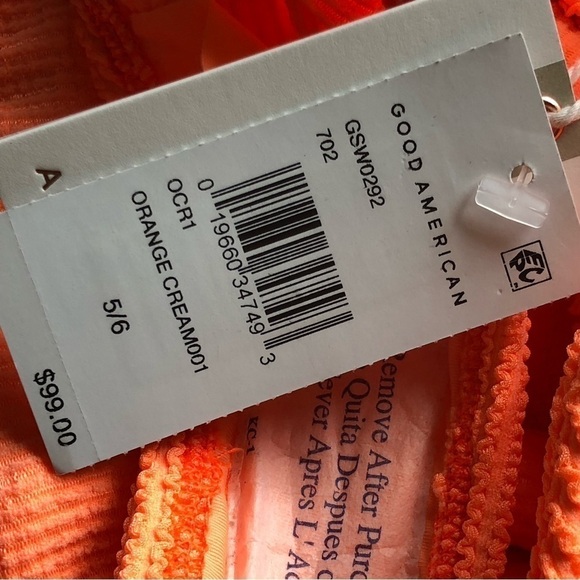 Good American Swimsuit Orange Monokini One Piece 2X 3X - Picture 6 of 10
